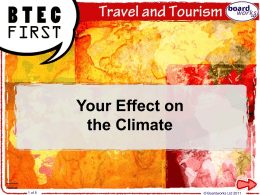 Your Effect on the Climate