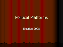 Political Platforms