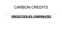 accounting of carbon credit