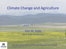 Climate Change & Agriculture - Agricultural Marketing Policy Center