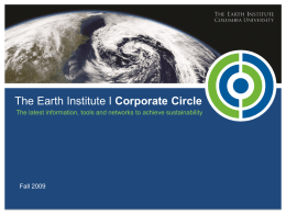 Corporate Circle - The Earth Institute