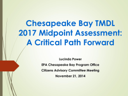 No Slide Title - Chesapeake Bay Program
