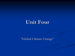 Unit Four Climate Change
