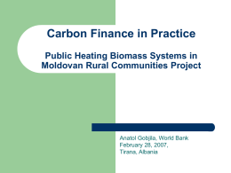 Access to Carbon Finance Public Heating Biomass