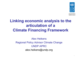 A Climate Financing Framework - adaptation