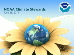 NOAA Climate Stewards - UCAR Center for Science Education