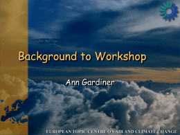 Background to Workshop, Ann Gardner
