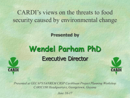 Presentation - Global Environmental Change and Food Systems
