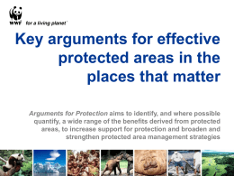 Key arguments for effective protected areas in the places that matter