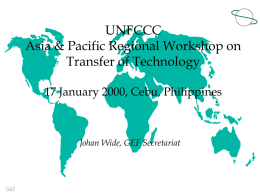 UNFCCC Asia & Pacific Regional Workshop on Transfer of