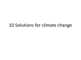 10 solutions for climate change