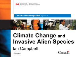 Climate Change and Invasive Alien Species