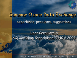 Summer Ozone Data Exchange 2005