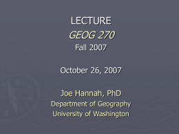 GEOG 270 - University of Washington