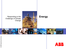 Energy Workshop Presentation to the Climate Change