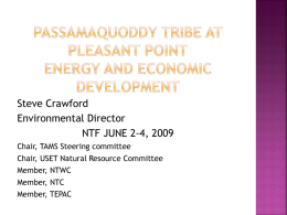 SteveCrawford_Passamaquoddy energy and economic projects