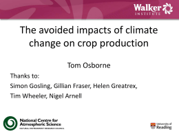 The impacts on crop production of a range of climate policies