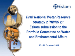 Importance of water to Eskom Recommendations