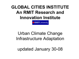 GLOBAL CITIES INSTITUTE An RMIT Research and Innovation