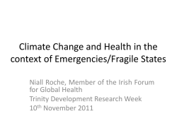 Climate Change and Health in the context of Emergencies