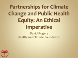 Partnerships for Climate Change and Public Health