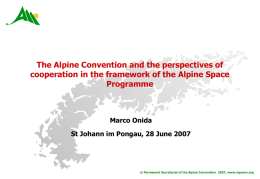 C1_Onida_Presentation - Alpine Space Programme 2007-2013