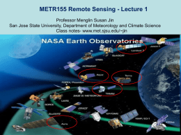 Lecture 1: Introduction on remote sensing