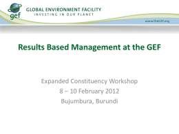 English - Global Environment Facility