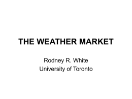 the weather market - University of Toronto