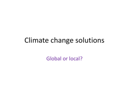 Climate change solutions