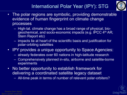 IPY Introduction (M. Drinkwater) - Byrd Polar and Climate Research