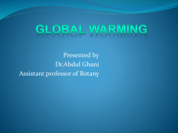 What is global warming? - Helping Material for Botany