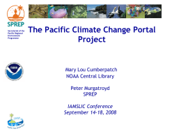 The Pacific Climate Change portal project