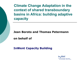 Climate change adaptation in the context of shared transboundary