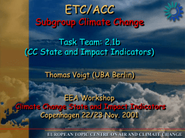 Introducing the work of ETC/ACC - European Topic Centre for Air