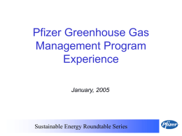 Pfizer Greenhouse Gas Emission Reduction Goal