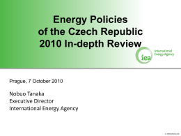 Energy Policies of the Czech Republic 2010 In