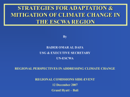 Bali A. Climate Change in the ESCWA Region Displays Four