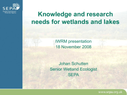 WFD and Wetlands in Scotland - IWRM-net
