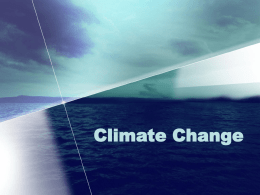Human causes for climate change
