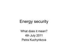 Energy security final I