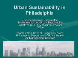 Urban Sustainability in Philadelphia