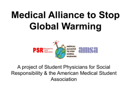 Medical Alliance to Stop Global Warming
