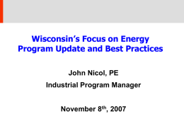 Energy Management - Wisconsin Industrial Energy Group