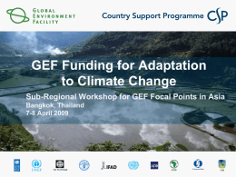 Status of Adaptation Funds