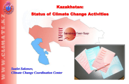 Climate change activities in Kazakhstan