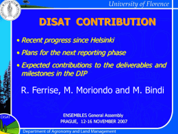 DISAT contribution: Development of a methodology for probabilistic