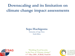 Climate data and impact assessment