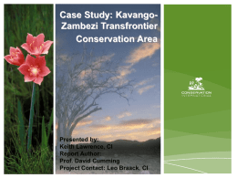 Case Study: Kavango- Zambezi Transfrontier Conservation