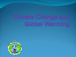 Climate Change and Global Warming - Schurger
